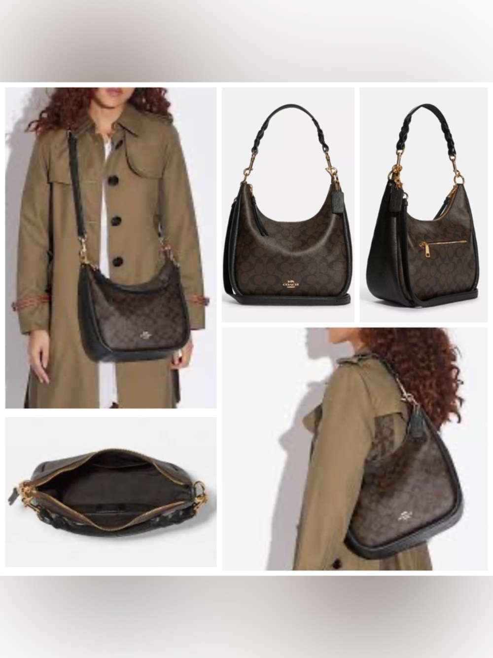 Coach. 4 Piece: New Jules Hobo Bag with Free Eyeglasses, Dust Bag & Gift Box. - Picture 2 of 16